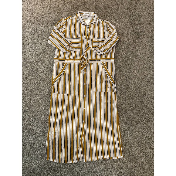 Lush Striped Button Down Dress - Medium - Picture 1 of 6